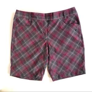 * Callaway Opti-Dri Women’s Golf Shorts plaid size 12